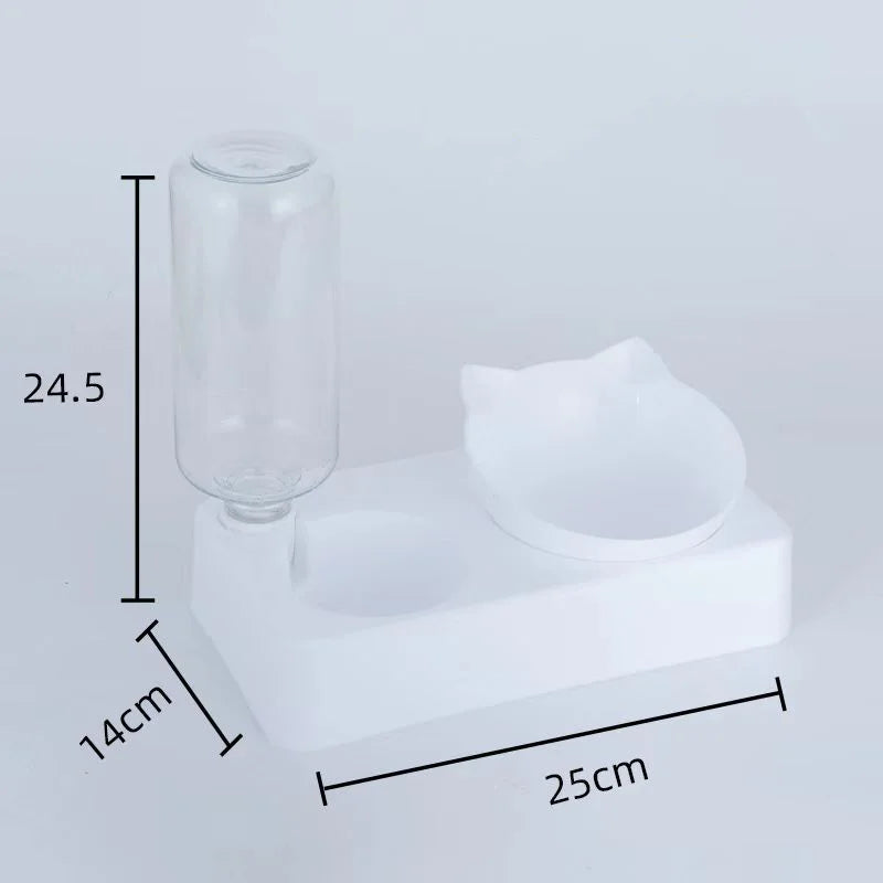 Tilted Pet Bowl Protects Neck