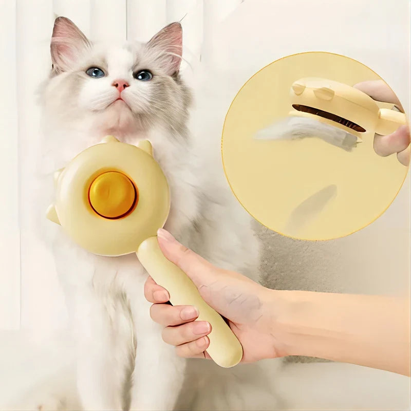 One-Key Hair Removal Cat Brush